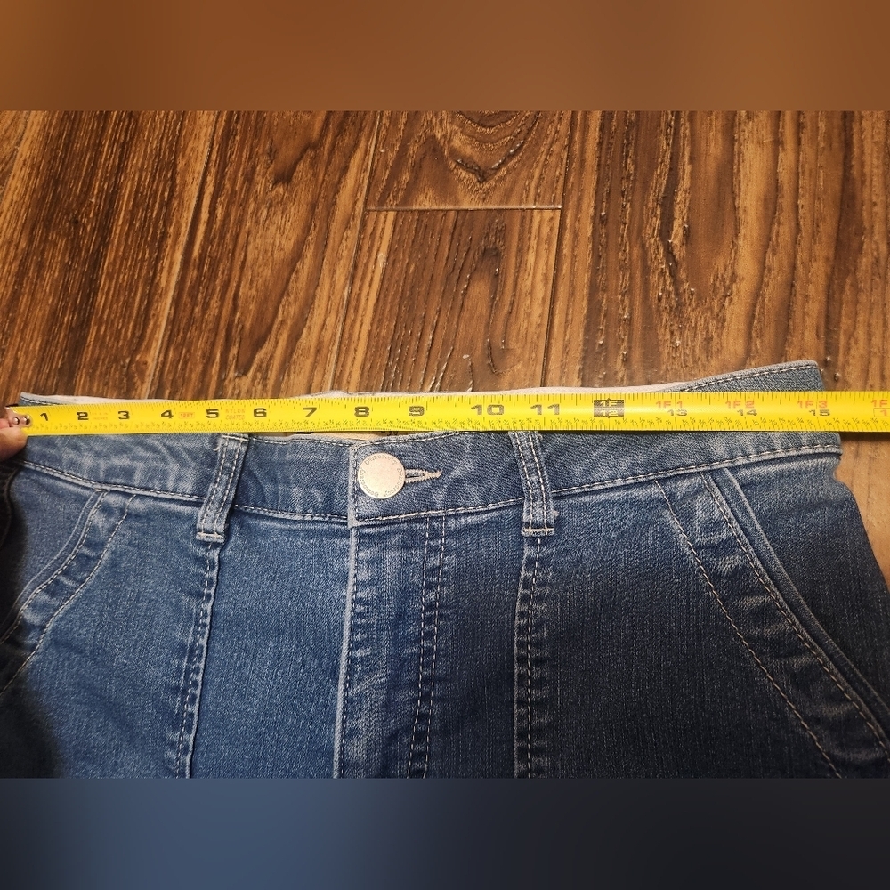 Democracy Ab Technology Stretch Wide Leg Frayed Hem Jeans SZ 8 EUC - Picture 3 of 11